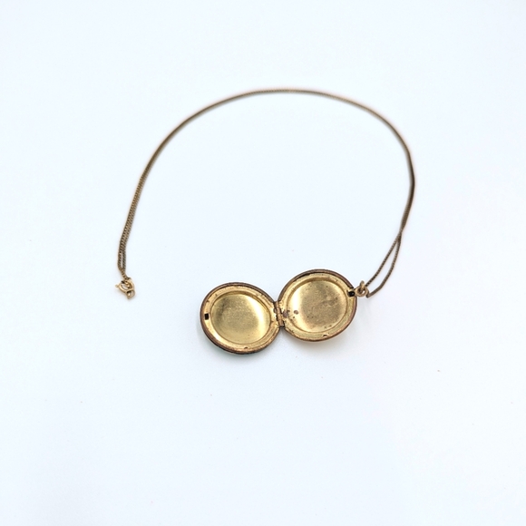 Antique Brass Globe Locket 🌎 - Picture 3 of 7